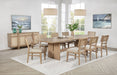 Kailani - 10 Piece Wood Dining Set with Sideboard - Beige Oak - Simple Home Plus
