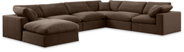 Comfy - 7 Piece Velvet Modular Sectional With Chaise - Simple Home Plus
