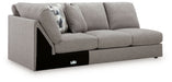 Lindon - LAF Armless Loveseat With Wedge - Smoke - Simple Home Plus