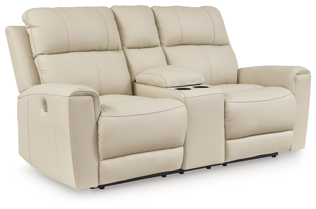 Dahlmoore - Almond - Dbl Power Reclining Loveseat With Console - Simple Home Plus