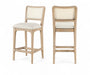 Atrium - Counter Stool With Brushed Natural Base (Set of 2) - Simple Home Plus