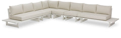 Maldives - 6 Piece Water Resistant Outdoor Patio Modular Sectional With White Base - Simple Home Plus