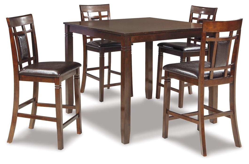 Bennox - DRM Counter Table Set (Set of 5) - Brown - Simple Home Plus