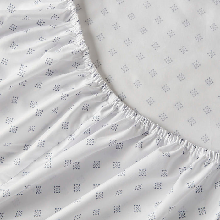 Camden - Twin/Twin Long Chambray Print Solid Comforter Set - Navy - Simple Home Plus