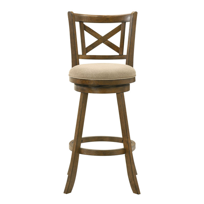 Kodi - Modern Farmhouse Swivel Wood Bar Height Kitchen Bar Stool - Simple Home Plus
