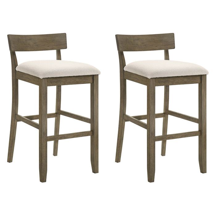 Merie - Modern Transitional Wood Bar Height Kitchen Bar Stool - Simple Home Plus