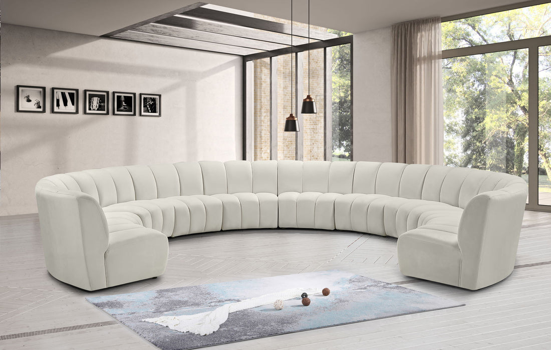 Infinity - 10 Piece Velvet Modular Sectional - Simple Home Plus