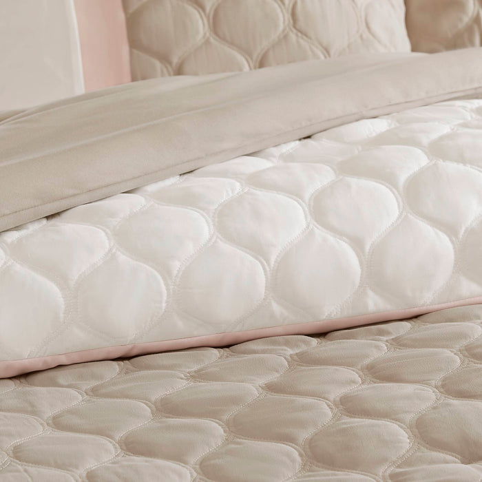 Shawnee - King 8 Piece Comforter Set - Blush - Simple Home Plus