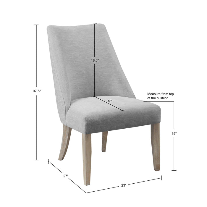 Winfield - Upholstered Dining Chair (Set of 2) - Light Gray - Simple Home Plus