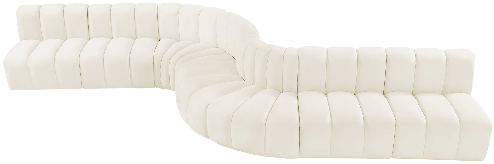 Arc - Velvet 8 Piece Curved Modular Sofa - Simple Home Plus