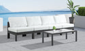 Nizuc - Outdoor Patio 4 Seat Armless Modular Sofa With Gray Frame - Simple Home Plus