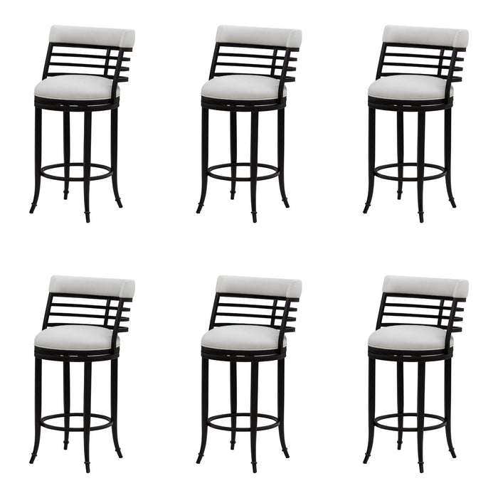Telia - Upholstered Swivel Bar Height Barstool