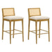 Tobias - Coastal Modern Wood Bar Height Kitchen Bar Stool - Simple Home Plus