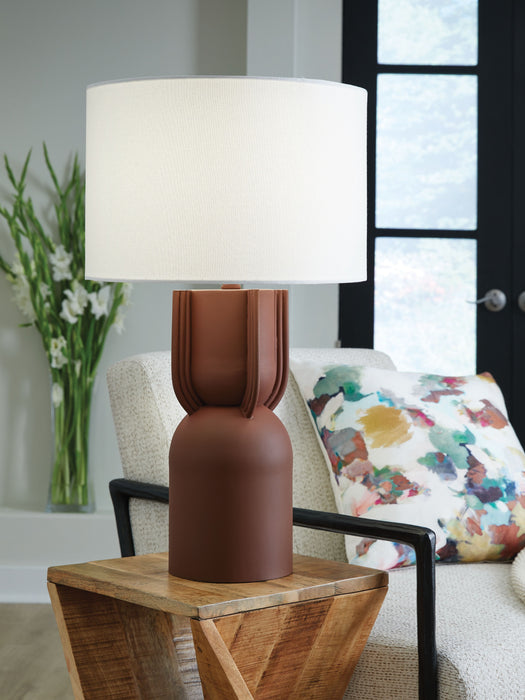 Rowandale - Brick Red - Metal Table Lamp - Simple Home Plus