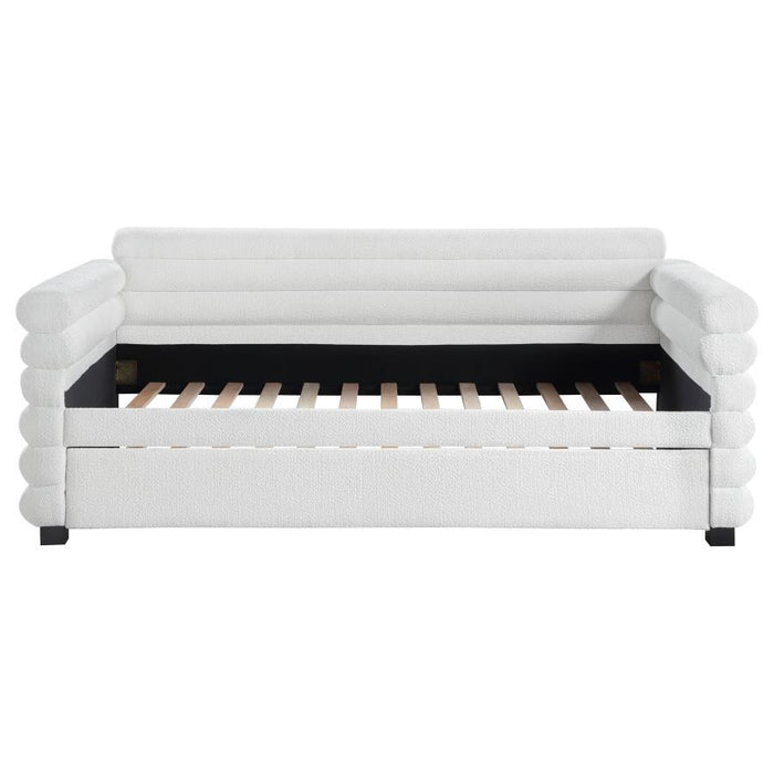 Patricia - Boucle Upholstered Day Bed With Trundle - Simple Home Plus