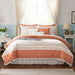 Dawn - King 9 Piece Comforter Set - Coral - Simple Home Plus