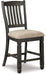 Tyler Creek - Black / Grayish Brown - Upholstered Barstool (Set of 2) - Simple Home Plus