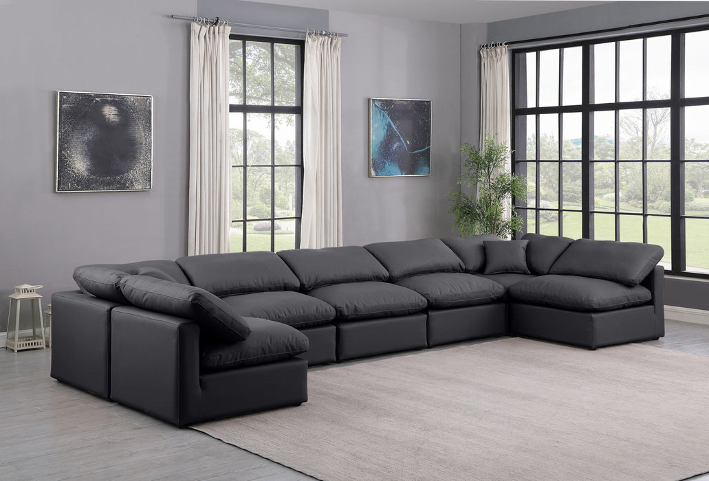 Indulge - Faux Leather 7 Piece Modular U-Shaped Sectional - Simple Home Plus