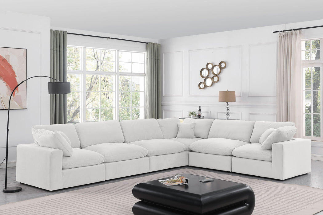 Comfy - 6 Piece Velvet Modular Corner Sectional - Simple Home Plus