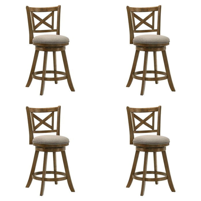Kodi - Modern Farmhouse Swivel Wood Counter Height Kitchen Bar Stool - Simple Home Plus