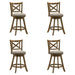 Kodi - Modern Farmhouse Swivel Wood Counter Height Kitchen Bar Stool - Simple Home Plus