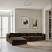 Shaggy - 5 Piece Modular Sectional With Ottoman - Simple Home Plus