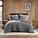 Mckenzie - 2 Piece Twin/Twin Long Twill Washed Comforter Set - Gray - Simple Home Plus