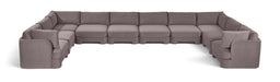 Hammond - Velvet Performance Fabric Upholstered 10 Piece Sectional - Simple Home Plus