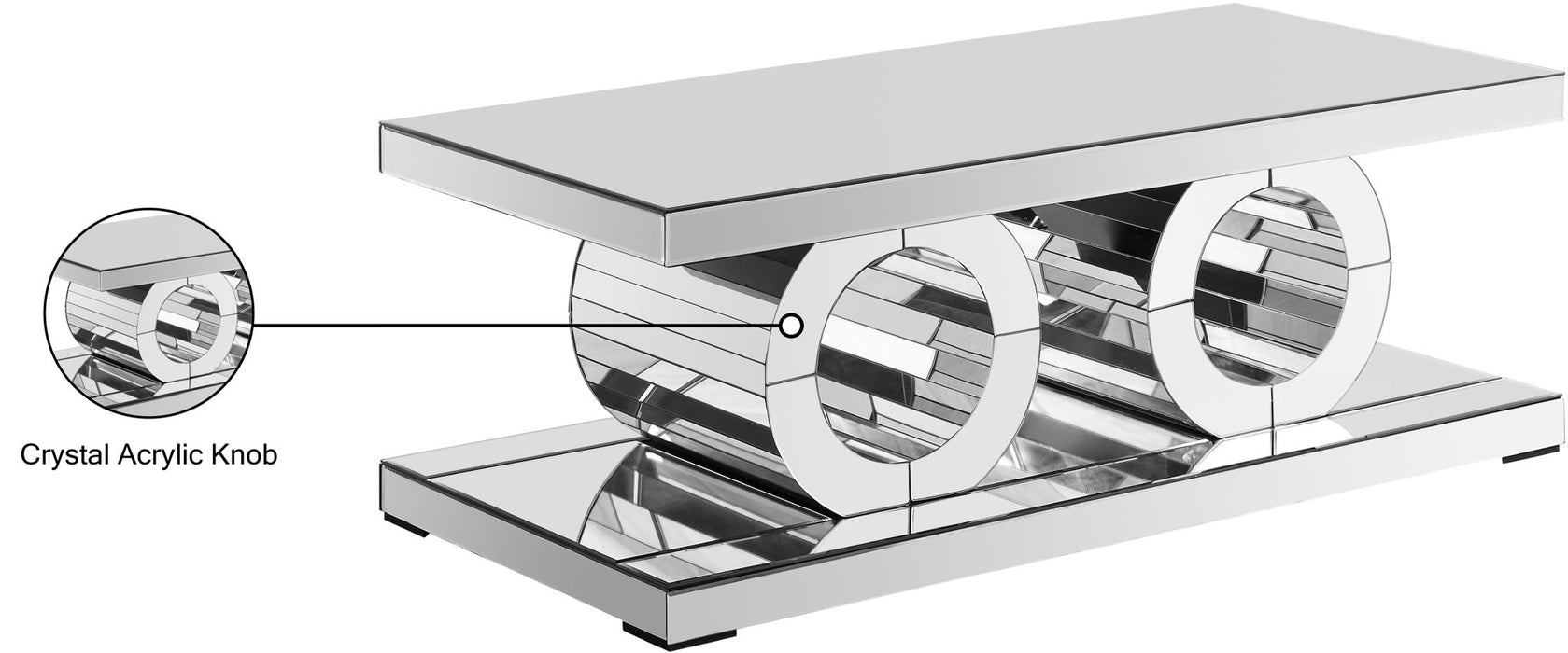 Jocelyn - Coffee Table - Pearl Silver - Simple Home Plus