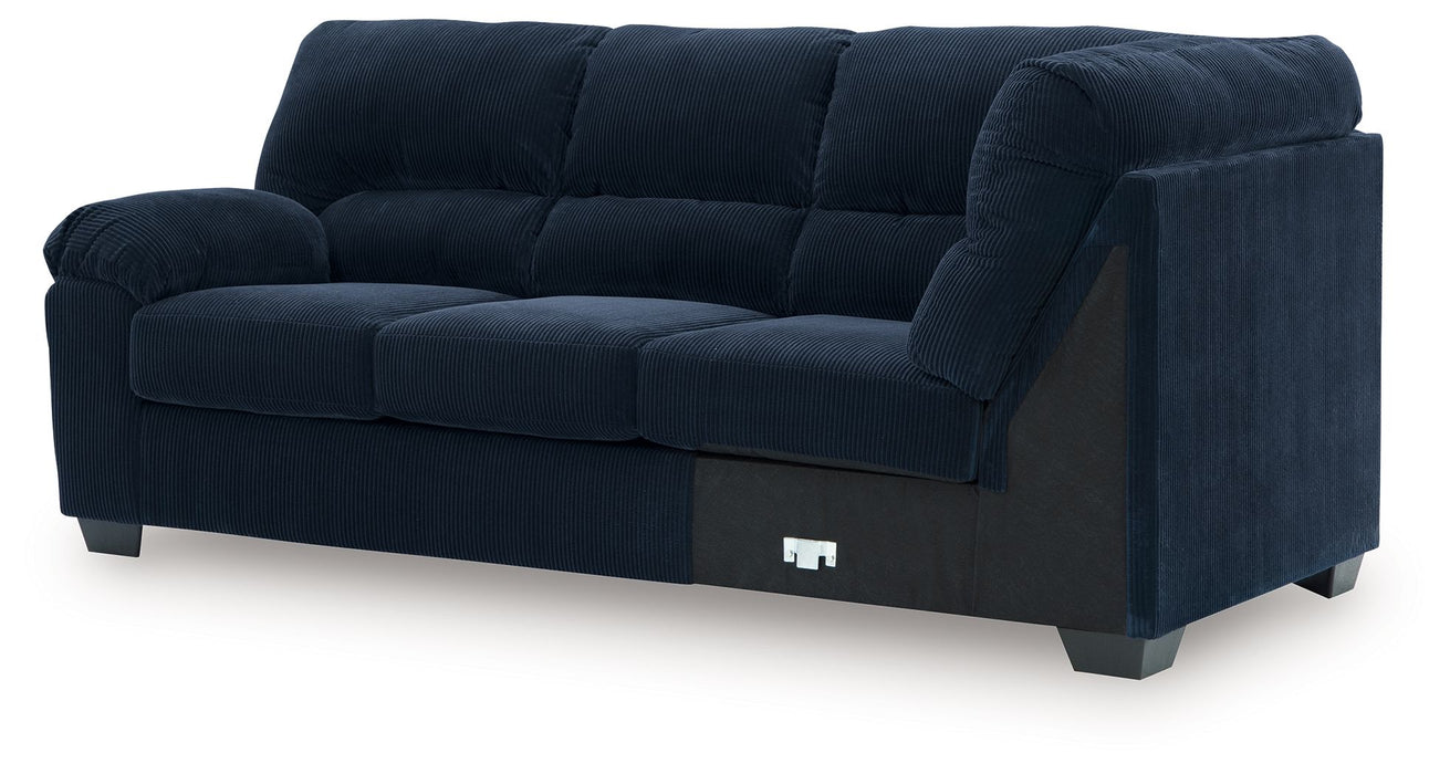SimpleJoy - LAF Sofa With Corner Wedge - Navy - Simple Home Plus