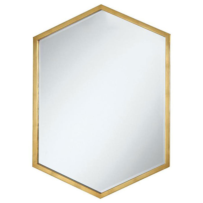 Bledel - Hexagonal Wall Mirror - Gold - Simple Home Plus