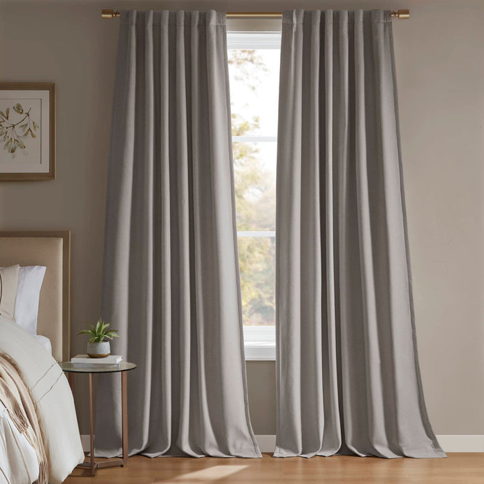 Karien - 2 Piece 52x84" Sound Blocking/Total Blackout Curtain Panel Pair - Gray - Simple Home Plus