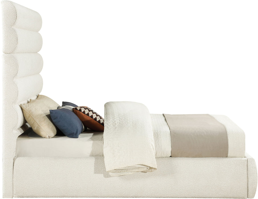 Adam - Boucle Fabric Bed With 70.5" Headboard - Simple Home Plus