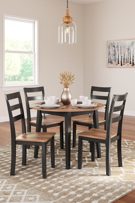 Gesthaven - Round Dining Room Drop Leaf Table Set - Simple Home Plus
