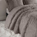 Malea - King Shaggy Duvet Cover Set - Gray - Simple Home Plus