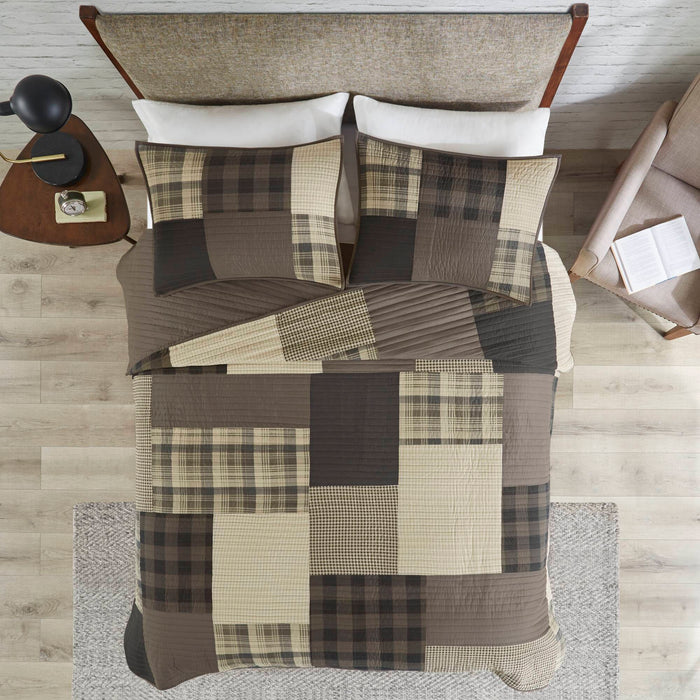 Winter Hills - King Oversized Quilt Set - Tan - Simple Home Plus