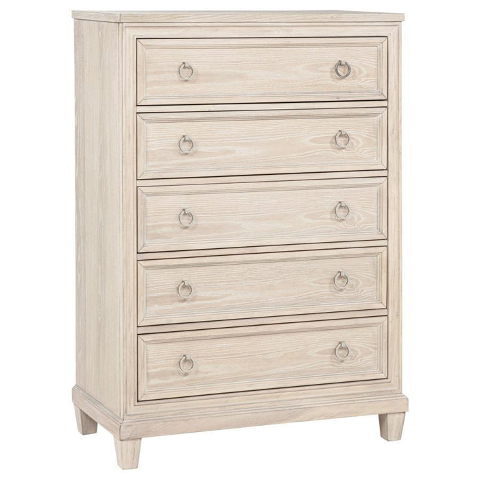 Pembroke - 5-Drawer Chest Of Drawers - Washed Oak - Simple Home Plus