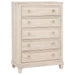 Pembroke - 5-Drawer Chest Of Drawers - Washed Oak - Simple Home Plus