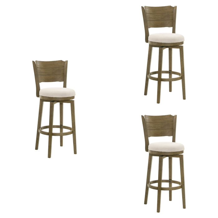 Winsley - Coastal Modern Swivel Wood Bar Height Kitchen Bar Stool - Simple Home Plus
