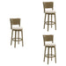 Winsley - Coastal Modern Swivel Wood Bar Height Kitchen Bar Stool - Simple Home Plus