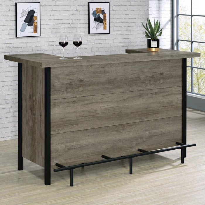 Bellemore - Freestanding Home Bar Wine Cabinet - Gray Driftwood - Simple Home Plus