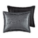Mira - 3 Piece Full/Queen Crushed Velvet Sherpa Reversible Comforter Set - Charcoal - Simple Home Plus