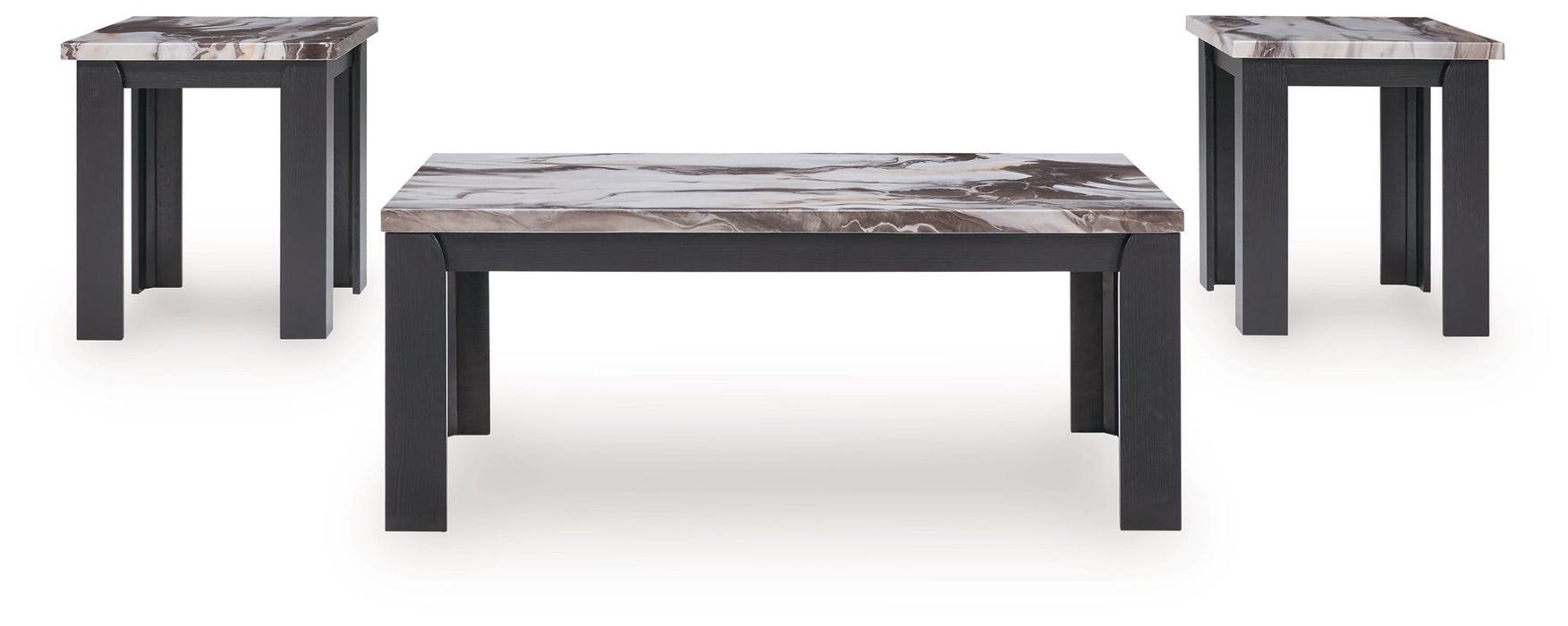 Jazmore - Dark Brown - Occasional Table Set (Set of 3) - Simple Home Plus