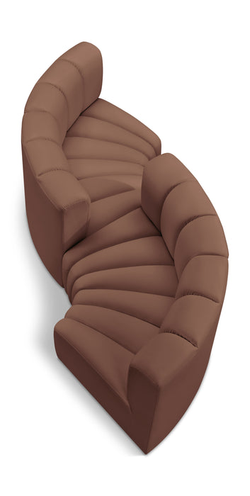 Arc - Faux Leather 4 Piece Curved Modular Sofa - Simple Home Plus