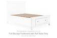 Fortman - Full Storage Footboard With Roll Slats - White - Simple Home Plus
