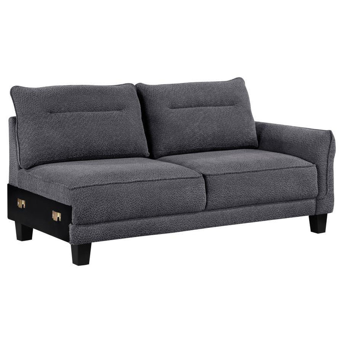 Caspian - Upholstered Curved Arm Chaise Sectional Sofa - Simple Home Plus