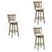 Isla - 26" Putty Brown Counter Height Rubberwood Swivel Barstool - Simple Home Plus