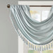 Elena - Waterfall Embellished Valance - Dusty Aqua - Simple Home Plus