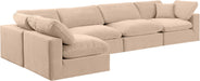 Comfy - 5 Piece Velvet Modular Sectional - Simple Home Plus