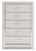 Altyra - White - Five Drawer Chest - Simple Home Plus